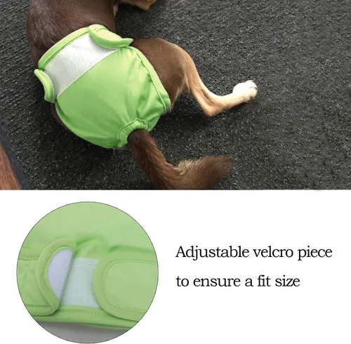Miniatura 4 de Teamoy – Pañales lavables para perros hembras, reutilizables, súper absorbentes y cómodos Flamingo+ Cloud+ Verde+ Rosa (4 piezas)