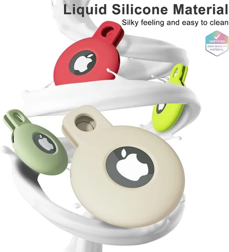 Miniatura 3 de Svanove Llavero para Airtag para Airtag, funda para Airtag de Siliocne, accesorios lindos para Airtag para niños, equipaje, collar de perro y gato