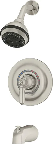 Miniatura 3 de Symmons 4702-1.5-TRM Allura - Grifo de ducha y bañera de 3 pulverizaciones con un solo mango en cromo pulido, 1.5 GPM (válvula no incluida)