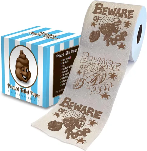Miniatura 8 de Printed TP Beware of Bear Poop - Papel higiénico impreso para broma, sorpresa, decoración de baño, regalo novedoso para hombres, mujeres, amigos