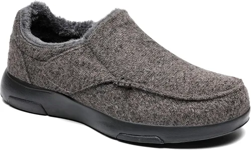 OrthoComfoot Mens Slippers with Arch Support,Plantar Fasciitis Orthopedic House ShoesSlip On Moccasin Slippers for Indoor Outdoor