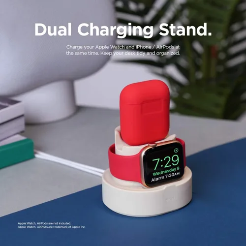 Miniatura 4 de elago Estación de carga 2 en 1 para productos Apple compatible con AirPods 2/1, Apple Watch Series 11/10/9/8/7/6/5/4/3/2/1/SE3/SE2/SE1, iPhone