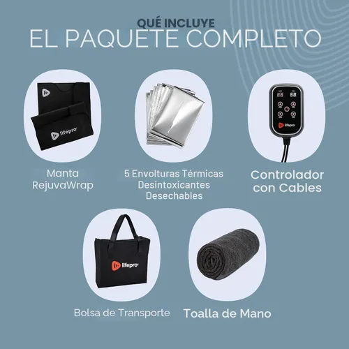 Miniatura 8 de Manta de sauna infrarroja LifePro para desintoxicación y relajación – Sauna portátil de infrarrojos lejanos para el hogar para desintoxicación