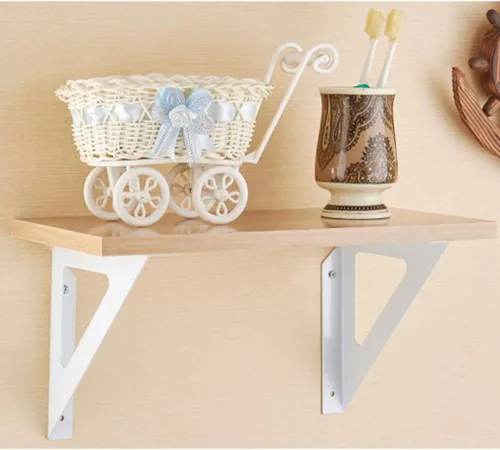 Miniatura 3 de Soporte de estante triangular de hierro de pared, soporte de estante de esquina industrial, soportes de soporte de pared de ángulo de 90 grados
