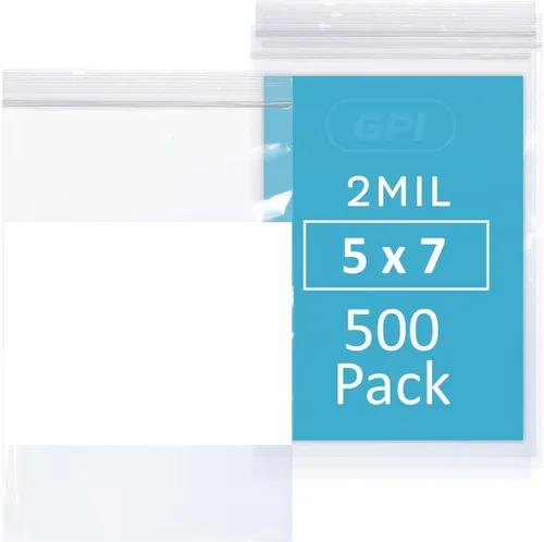 Miniatura 28 de GPI Caja de 1000 bolsas de plástico transparente recerrable con cremallera de 3" x 4" - A granel de 2 mil de grosor, bolsitas de poli fuertes