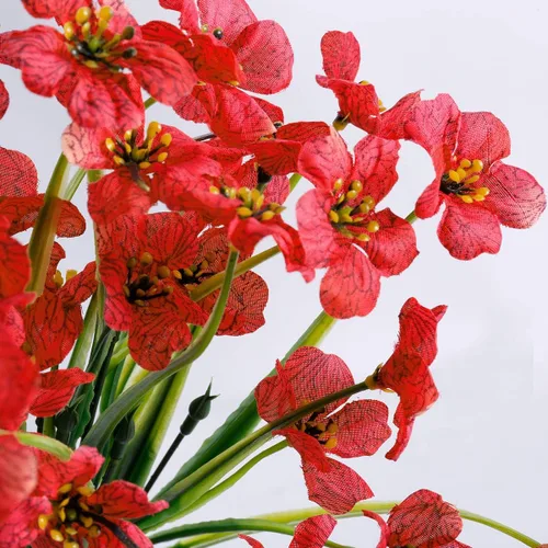 Miniatura 6 de JEMONG - 20 paquetes de flores artificiales para exteriores, resistentes a los rayos UV, flores falsas que no se decoloran, plantas de plástico