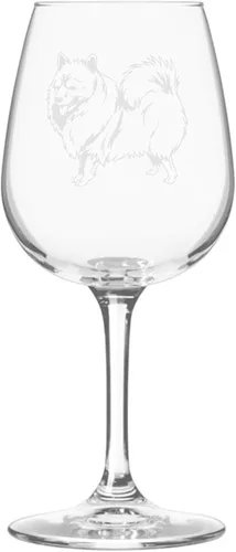 Miniatura 48 de Copa de vino de 12.75 onzas con diseño de perro grabado
