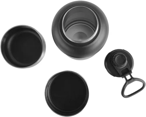 Miniatura 5 de OUT 'N WILD Botella de agua portátil aislada para perros y cuencos – Accesorios de viaje todo en uno, alimentos y líquidos para mascotas, para Negro