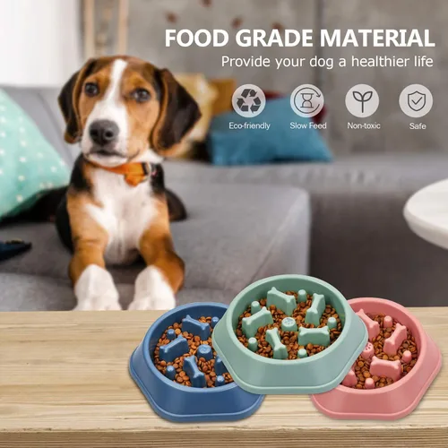 Miniatura 6 de UPSKY Cuenco de alimentación lenta para perros, antiasfixia, alimentación más lenta, cuencos de rompecabezas para mascotas, platos interactivos