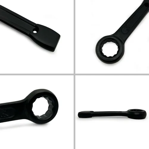 Miniatura 6 de Slogging Box End Striking Ring Llave métrica Slugging Llave plana de un solo anillo 1.417 in