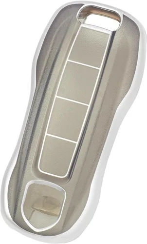 Funda inteligente para llavero compatible con Porsche 911 Cayenne Panamera TAYCAN 3 4 botones sin llave control remoto TPU transparente esmerilado
