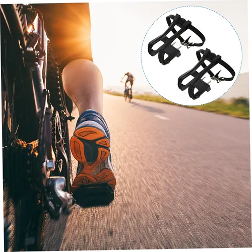 Miniatura 2 de BESPORTBLE 2 juegos de ciclismo pedal dedo dedo clip correa plástico ajustable seguridad dedo del pie clips