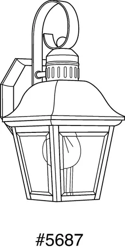 Miniatura 4 de Progress Lighting P5687-20 Andover para exteriores, 5-1/2 pulgadas de ancho x 12-1/2 pulgadas de alto, bronce