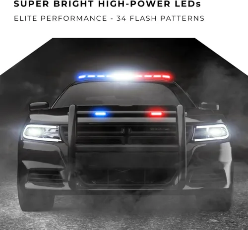 Miniatura 5 de SpeedTech Lights Super Takedown K-Force Elite 47 Barra de luz LED – 180 LED, 540 W montaje en techo advertencia de emergencia para policía, Ámbar