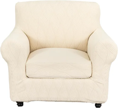 Miniatura 51 de KRFOONN - Fundas elásticas de 4 piezas para sillón y sofá, funda con estampado y 3 fundas independientes para cojines de asiento, lavables, Color01