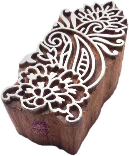 Miniatura 24 de Royal Kraft Sellos de madera DIY tela, textil, arcilla, cerámica, papel, bloques de impresión de henna THAtag012