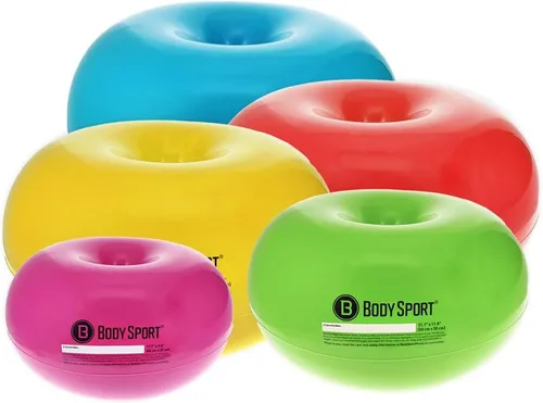Miniatura 8 de Body Sport Donut Ball – Pelota de ejercicio inflable duradera para entrenamiento de equilibrio y estabilidad, yoga y sesiones de pilates – Uso