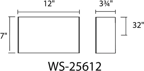 Miniatura 2 de WAC Lighting dweLED, aplique de pared LED Blok de 12 pulgadas 2700 K en negro