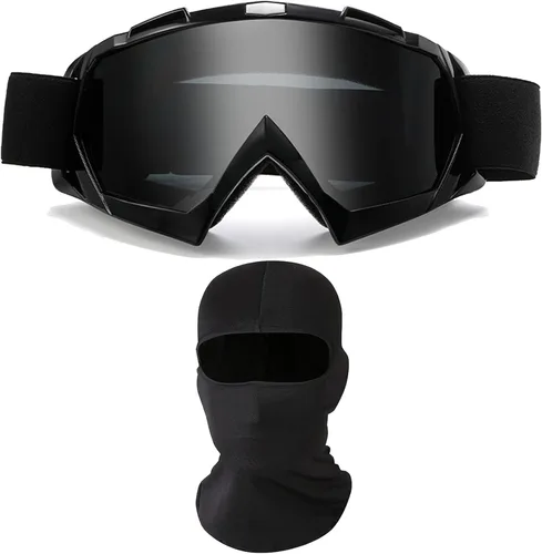 Miniatura 26 de Gafas de motocicleta con máscara facial, resistentes al viento, gafas de esquí de carreras de motocross, gafas protectoras de seguridad