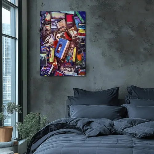 Miniatura 5 de La magia de los casetes y Sony Walkman: una inmersión en los años 80 retro - Impresión artística de pared, pintura para decoración del hogar