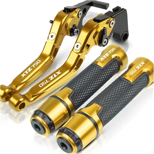 Miniatura 27 de Accesorios CNC para motocicleta, ajustable, plegable, extensible, con logotipo, palancas de embrague de freno, manillar, extremos para Yamaha XTZ750