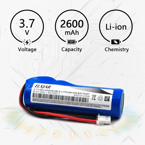 Miniatura 3 de Paquete de 2 baterías de iones de litio de 3.7 V 2600 mAh de repuesto para radio de emergencia Midland ER300 ER200 BATT20L Radio de alarma