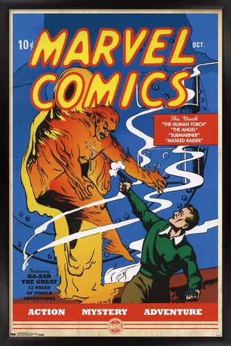 Miniatura 6 de Trends International Marvel Comics - Póster de pared de The Very First Marvel Comics #1, 22.375 x 34 pulgadas, versión premium sin marco