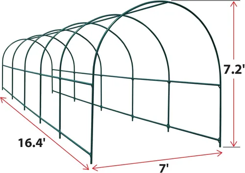 Miniatura 2 de BenefitUSA Marco grande de repuesto para invernadero de plantas de jardín para flores, frutas, verduras, fiestas (16.4 x 7 x 7.2 pies)