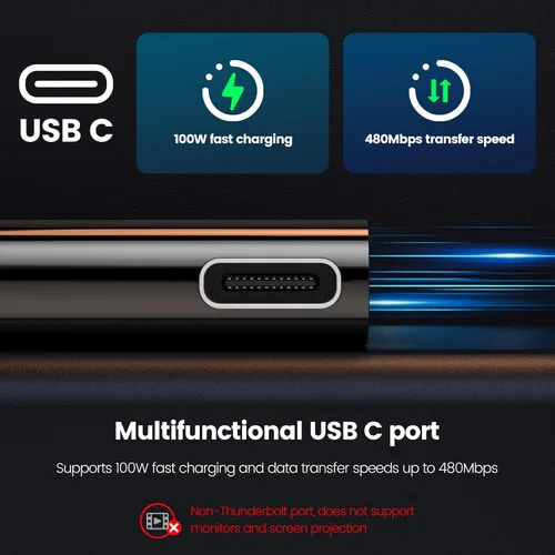 Miniatura 5 de MOGOOD Adaptador USB C OTG 2 en 1 con carga PD de 100 W, puerto USB 3.0, ángulo recto para Galaxy S24, Quest 3, iPad, Chromecast, Pi-KVM - Datos