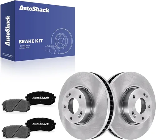 Miniatura 17 de Auto Shack 11.81" (300 mm) Rotores de freno ventilados delanteros recubiertos + pastillas de freno cerámicas de reemplazo para 2011-2016 Kia