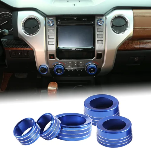 Miniatura 13 de Aunginsy Cubierta de Botón de Interruptor de Aire Acondicionado de Aluminio Compatible con Toyota Tundra 2014-2021, Interruptor de Botón de Control