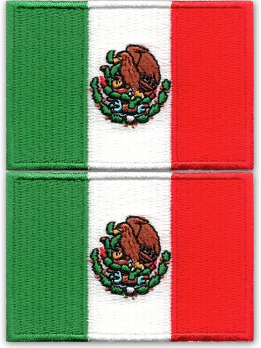Miniatura 9 de Laughing Lizards Parche pequeño de México (paquete de 5), paquete de 5 parches para planchar con la bandera del país mexicano, ideal para sombreros