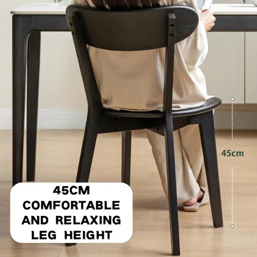 Miniatura 7 de Sillas de comedor de madera maciza, sillas de comedor modernas de mediados de siglo con cómodo respaldo curvo, sillas de madera para cocina, comedor