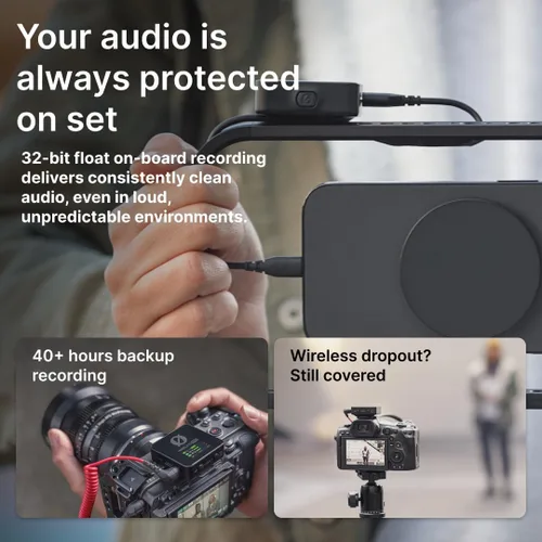 Miniatura 4 de RØDE Wireless GO III (Gen 3) - Micrófono inalámbrico compacto - Audio impecable, grabación flotante de 32 bits, control automático de nivel