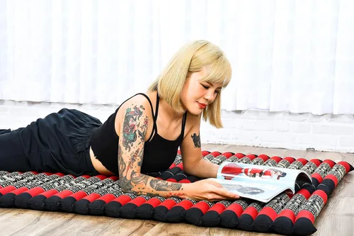 Miniatura 5 de Leewadee - Kapok Roll Mat – Colchón plegable hecho a mano para dormir y relajación de Tailandia, ideal como cama de invitados, esterilla de camping