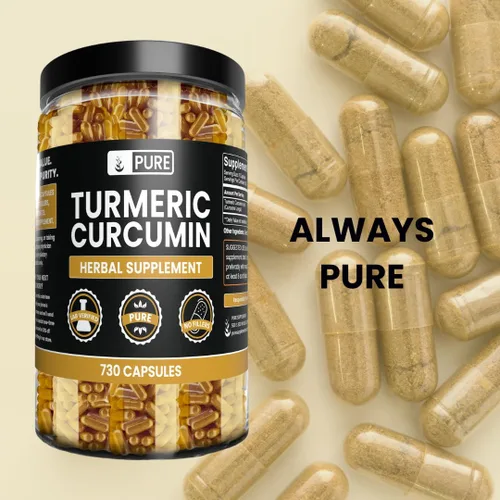 Miniatura 4 de Pure Original Ingredients Curcumina de cúrcuma 730 cápsulas sin magnesio o rellenos de arroz, siempre puro, laboratorio verificado