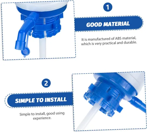 Miniatura 5 de UPKOCH Dispensador de agua de prensa manual, bomba de agua embotellada para botella de 5 galones, dispensador de jarra de mano, máquina de bomba