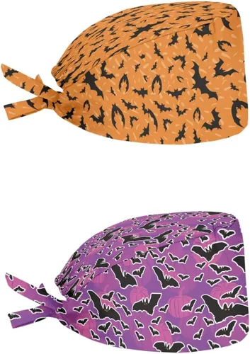 Miniatura 116 de Babrukda Paquete de 2 gorras con banda para el sudor ajustable con lazo en la espalda, gorro divertido