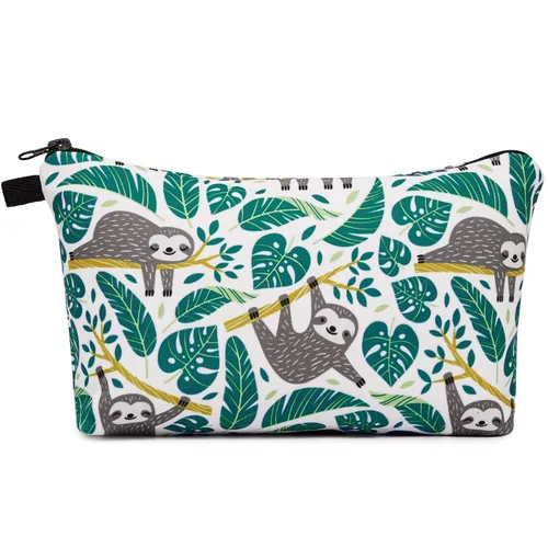Miniatura 17 de WANDF Bolsa de cosméticos para mujer, bolsa de maquillaje, mini bolsa de maquillaje para bolso, resistente al agua, regalo para niñas (M-azul)