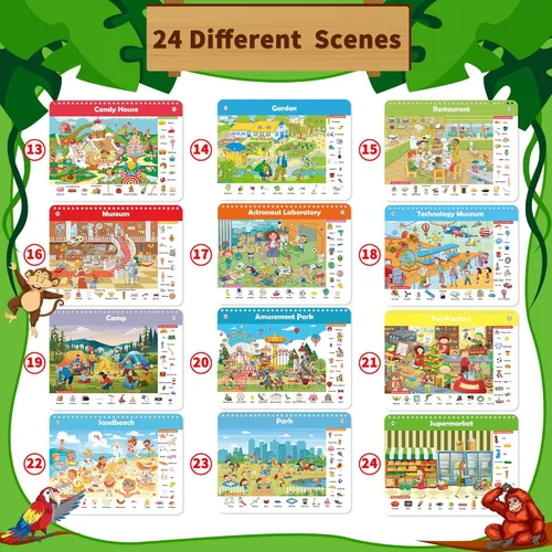 Miniatura 9 de Elfew Libro de actividades reutilizable, juguetes de viaje para niños pequeños de 3 a 5 años, juguetes educativos para niños de 3 a 8 años