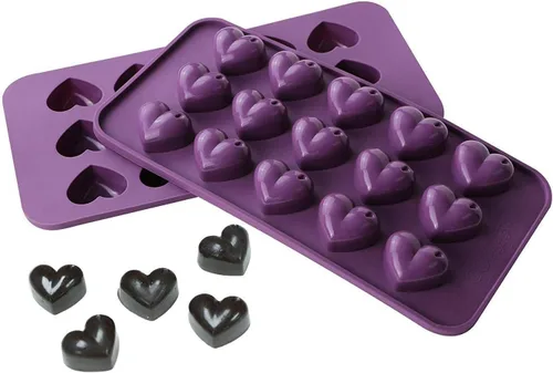 Webake Candy Molds - Moldes de silicona para chocolate, 15 cavidades para gomitas, gelatina, fondant, cubitos de hielo, crayón, resina, paquete de 2