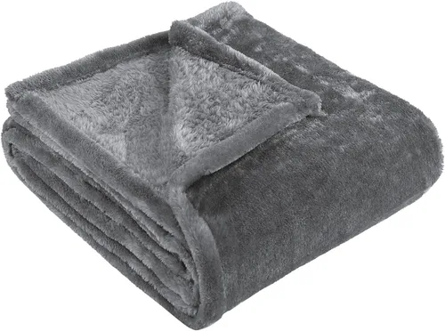 Miniatura 41 de Superior Manta Clásica de Forro Polar Sólido, Gruesa, Acogedora, Mantas Cálidas, Ropa de Cama y Manta de Sofá de Felpa Suave Aterciopelada, Linda
