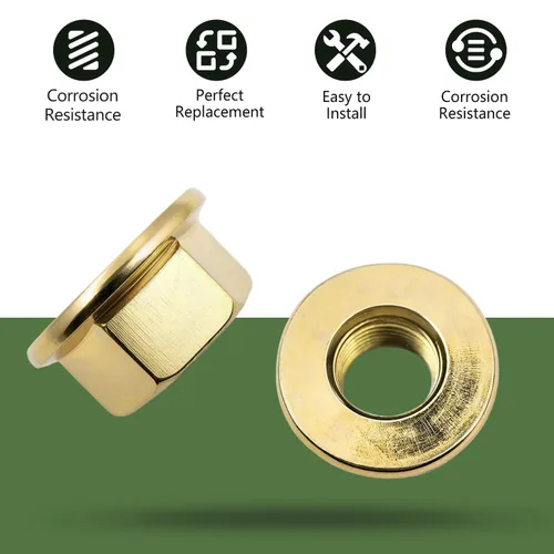 Miniatura 5 de Tuerca de cuchilla de cortacésped 5/8-18 con brida hexagonal de repuesto para Cub Cadet MTD Toro, cuchilla de cubierta de cortacésped hardware