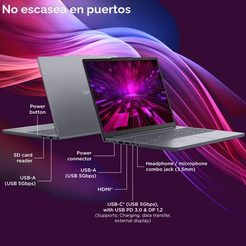 Miniatura 5 de Lenovo Portátil para juegos, AMD 6 núcleos Ryzen 5 7535HS, 16 GB DDR5 RAM, 1 TB PCIe SSD, gráficos Radeon 660M, pantalla FHD IPS de 15 pulgadas, PC