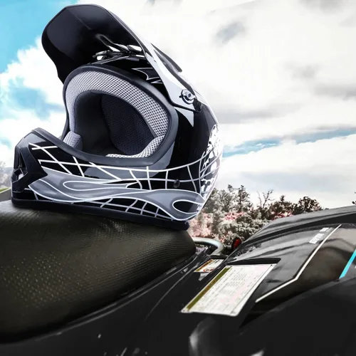 Miniatura 5 de SLMOTO - Casco DOT para niños y jóvenes de motocross, casco de motocicleta de calle, casco de bicicleta de tierra, motocross, ATV, casco con diseño