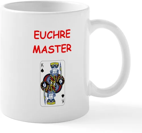 Miniatura 27 de CafePress Euchre Champ Mugs Taza de café de cerámica de 11 oz (11.0 fl oz)