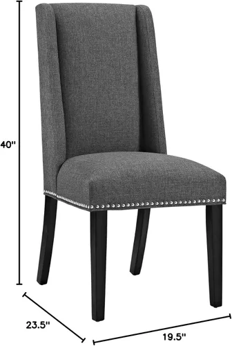 Miniatura 3 de Modway MO- Baron - Silla tapizada de madera con respaldo alto, diseño moderno, color beige