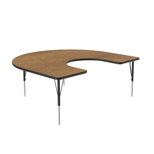 Miniatura 58 de Correll Mesa de Actividades Rectangular para Aula de 24"x36", Altura Ajustable (19"-29"), Granito Negro Laminado Térmico Fusionado Duradero