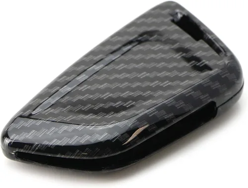 Miniatura 7 de iJDMTOY Exact Fit - Carcasa para llavero inteligente con diseño de fibra de carbono metálica brillante compatible con BMW X1 X4 X5 X6, serie 5
