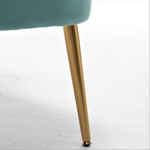 Miniatura 5 de Container Furniture Direct Silla moderna de terciopelo para sala de estar, dormitorio o entrada, diseño elegante y cómodo sin brazos con patas